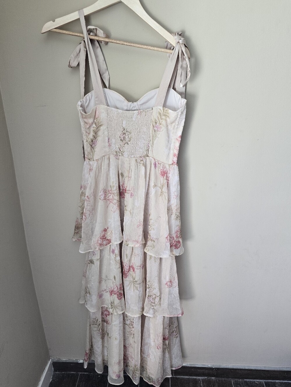Vici Blush Horizon Tiered Bustier Maxi Dress - Picture 8 of 9